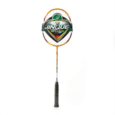 Ракетка для бадм. DOUBLE FISH JINQUE QT-1600, для продвинутых,карбон со струнами,литая,оранжевый