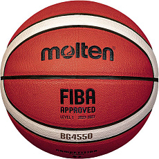 Мяч баск. MOLTEN B6G4550X р.6, FIBA Appr, 12 пан, композит.кожа (ПУ), нейл.кор,кор-беж-чер