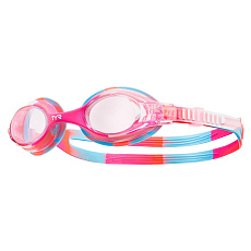 Очки для плав. дет. TYR Swimple Tie Dye Kids, LGSWTD-667, РОЗОВЫЕ линзы, мультиколор опр.