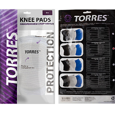 Наколенники спортивные TORRES Slim, PRL112221XL-01, размер XL, пара, белый