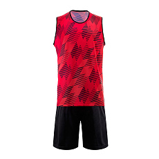 Форма баскетб. игровая TORRES Pro, B-1033-04-3XL, р.3XL, 100% полиэстер, красно-черный