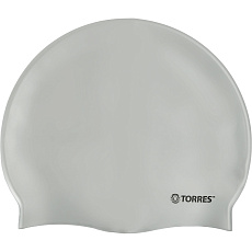 Шапочка для плав. TORRES No Wrinkle, SW-12203SV, серебристый, силикон