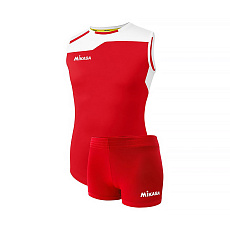 Форма волейб. жен. MIKASA MT377-01-XS, р. XS, 90% полиэстер, 10% эластан, красно-белый