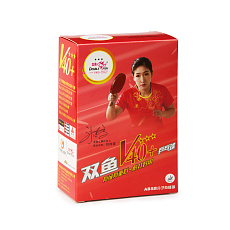 Мяч для наст. тенниса DOUBLE FISH 3***, V111F, диам. V40+мм, ITTF Appr,плаcтик,упак.6 шт, белый