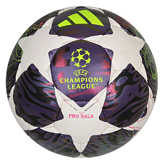 Мяч футзал. ADIDAS UCL Pro Sala JX9102, р.4, FIFA Quality Pro, 32п, ПУ, руч.сш, бело-фиолетовый