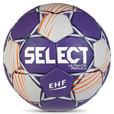 Мяч ганд. SELECT Ultimate Replica v24, 1671854999, р.2 (Jr), EHF Appr, ПУ, руч.сш, фиолетово-белый