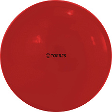 Мяч для художественной гимнастики однотонный TORRES AG-19-03, диаметр 19см., красный