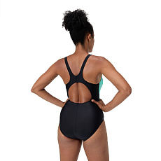 Купальник SPEEDO Colourblock 2.0 Muscleback, 8-00424816243, р.30 (рос.42), черно-бирюзово-синий