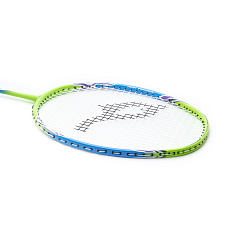 Ракетка для бадм. DOUBLE FISH JINQUE QT-1601, для продвинутых,карбон со струнами,литая,голубой