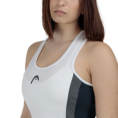 Платье HEAD Club 25 Dress W 814745-NVWH-L, р.L, 85% полиэстер 15% эластан, белый