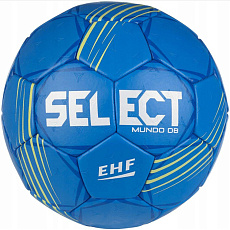 Мяч ганд. SELECT Mundo V24, 1662858225, Senior (р.3), EHF Appr., мат.ПУ, гибрид.сш, синий