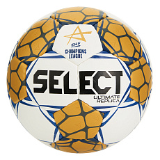 Мяч ганд. SELECT Ultimate Replica v24 , 1670850990, р.1, EHF Appr, ПУ, руч.сш, золотисто-белый