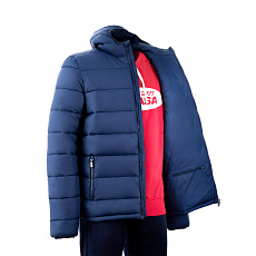 Куртка утепленная с капюшоном мужская MIKASA MT914-036-3XL, р.3XL, синий