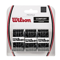 Овергрип Wilson Profile Overgrip, WRZ4025BK, 0,5 мм, размер 2,5см*120см,3 шт, черный