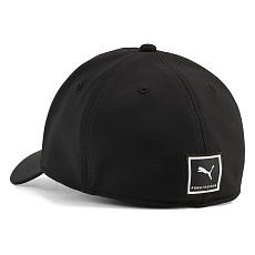 Бейсболка спорт. PUMA Training Flexfit BB Cap 02673401, 91% полиэстер, 9% спандекс, черный