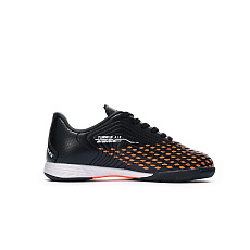 Бутсы зальные TORRES FLEX KID детские, TS134233-124-28, р.28, резина,ПУ,текстиль, чёрно-оранжевый