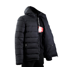 Куртка утепленная с капюшоном муж. MIKASA MT914-049-XL, р.XL, нейлон, полиэстер черный