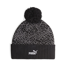 Шапка PUMA ESS Pom Beanie, 02546901, черно-белый