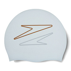 Шапочка для плав. SPEEDO Slogan Print Cap, 8-0838515978, БЕЛЫЙ, силикон