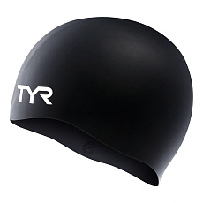 Шапочка для плавания подростковая TYR Wrinkle Free Junior Silicone Cap, LCSJR-001, черный