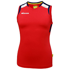 Майка волейб. жен. MIKASA MT378-0620-2XL, р.2XL, 90% полиэстер, 10% эластан, красный