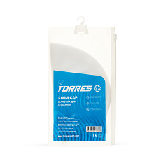 Шапочка для плав. TORRES, SW-12507WT, белый, силикон