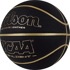 Мяч баск. WILSON NCAA Highlight Gold, WTB067519XB07, р.7, композит, бут.камера, черно-золотистый
