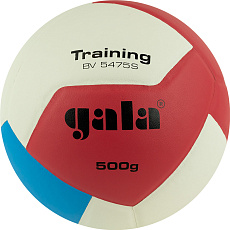Мяч вол. GALA Training Heavy 12, BV5475S, р.5, вес 500 г,синт.кожа.ПУ,клееный,бут.кам,бел--гол-крас
