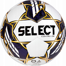 Мяч футб. SELECT Contra DB v23, 0855160600, р.5, FIFA Basic, 32 пан, ПУ, гибр.сш, бело-чер-желтый