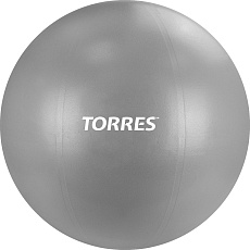 СЦ*Мяч гимн. TORRES, AL122165GR, диам. 65 см, эласт. ПВХ,с защ. от взрыва, с насосом, серый