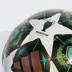 Мяч футзал. ADIDAS UCL Pro Sala JH1294, р.4, FIFA Quality Pro, 32п, ПУ, руч.сш, бело-зеленый