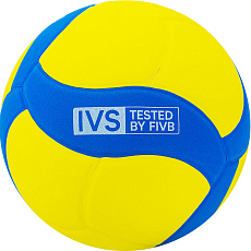 Мяч вол. MIKASA VS170W-Y-BL, р.5, вес 160-180 г, FIVB/IVS,синт.пена ТПЕ, клеен,18 пан,бут.кам,жел