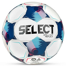 Мяч футб. SELECT Brillant Replica V25, 0995871002, р.5, 32пан., гл.ТПУ, маш.сш, бело-сине-голубой